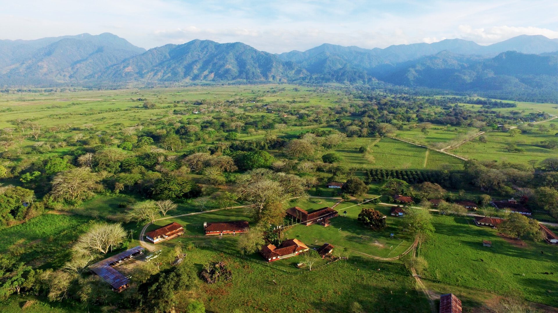 Drone image of ranch