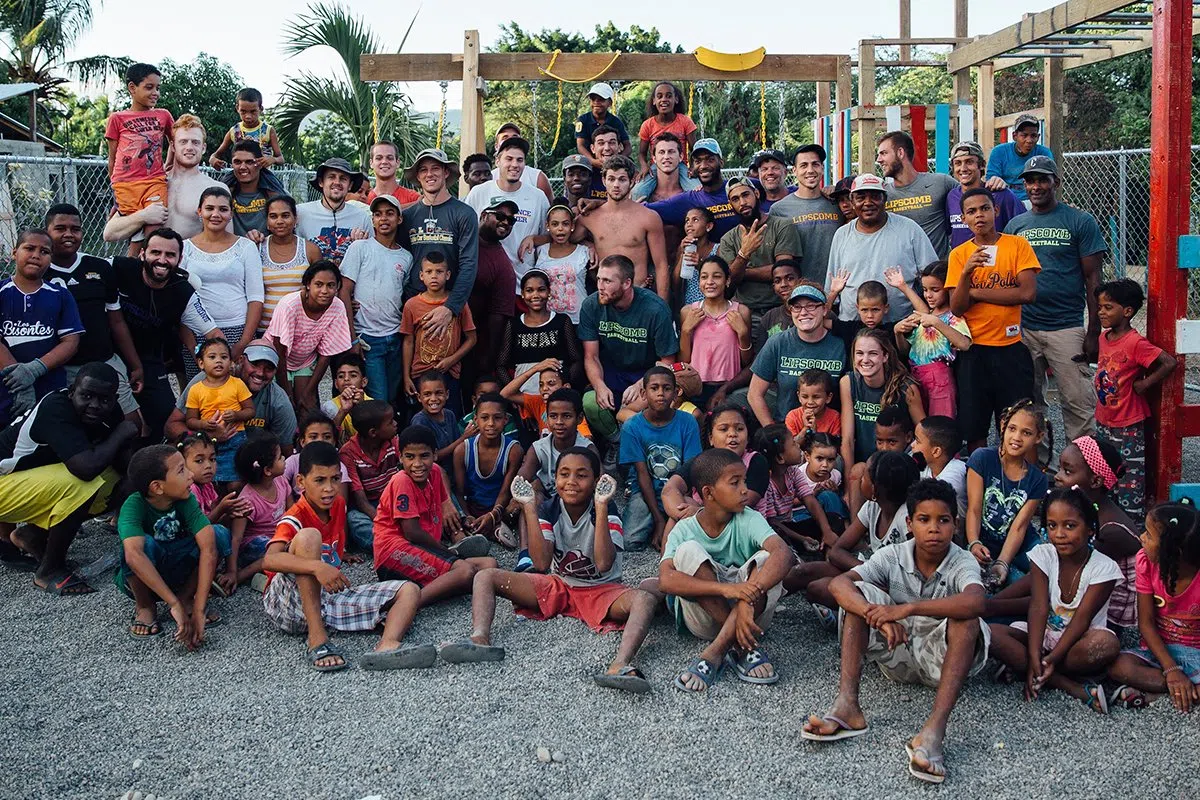 Group of volunteers on mission
